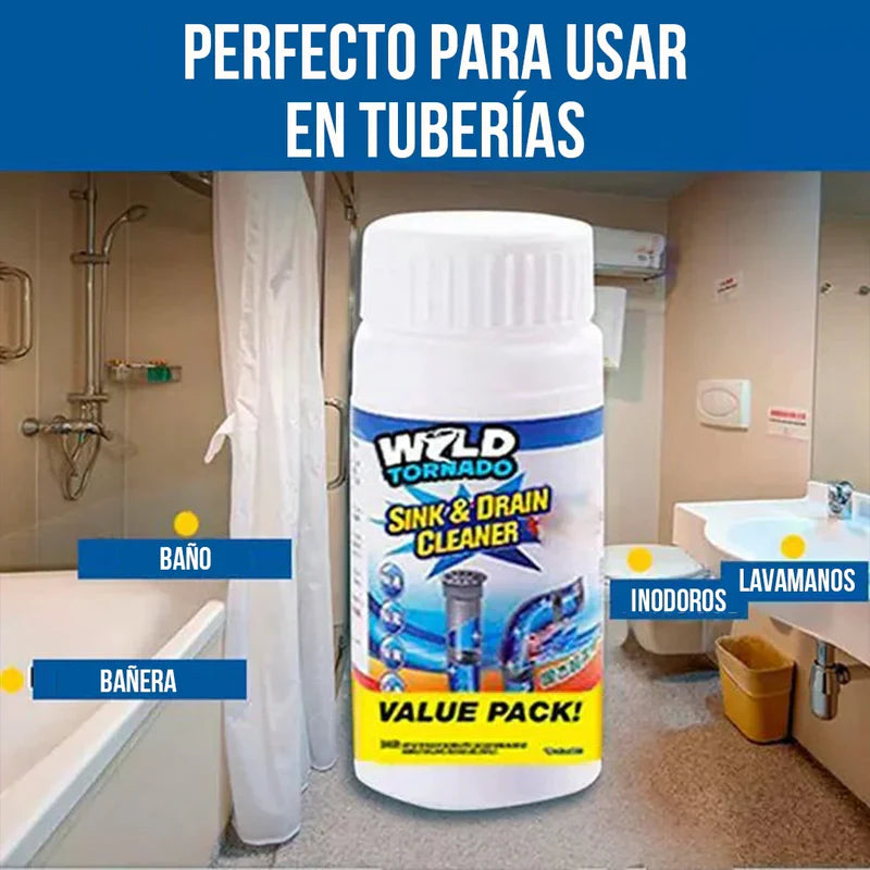 Wild Tornado Polvo Destapador de Tuberías